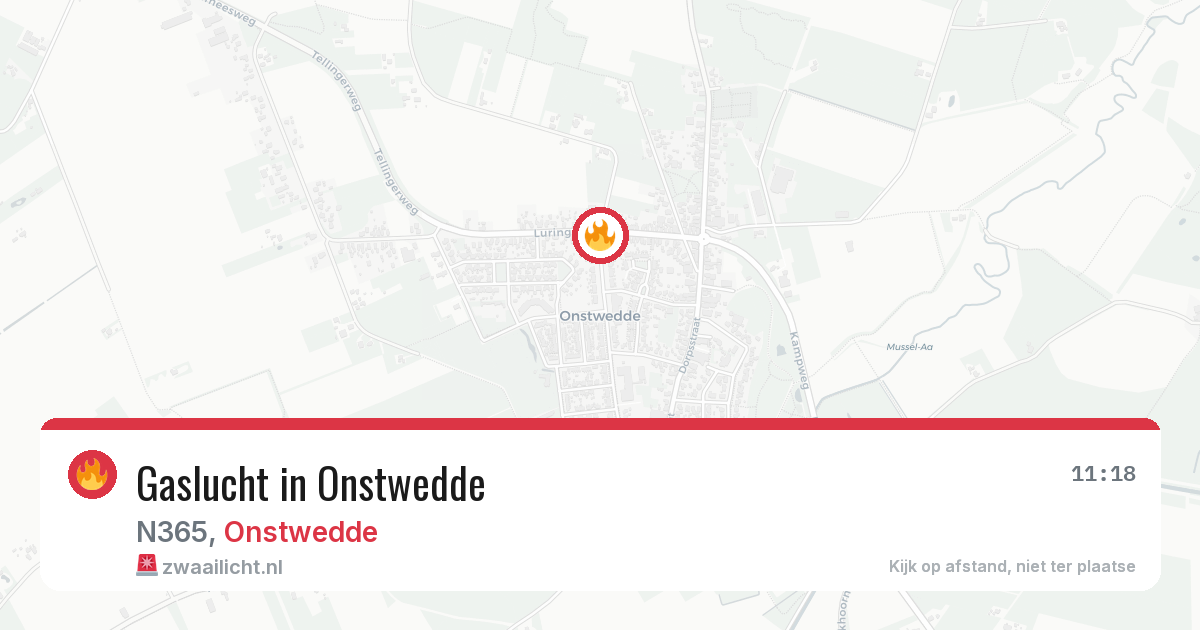 Gaslucht in Onstwedde — 13 mei 2026