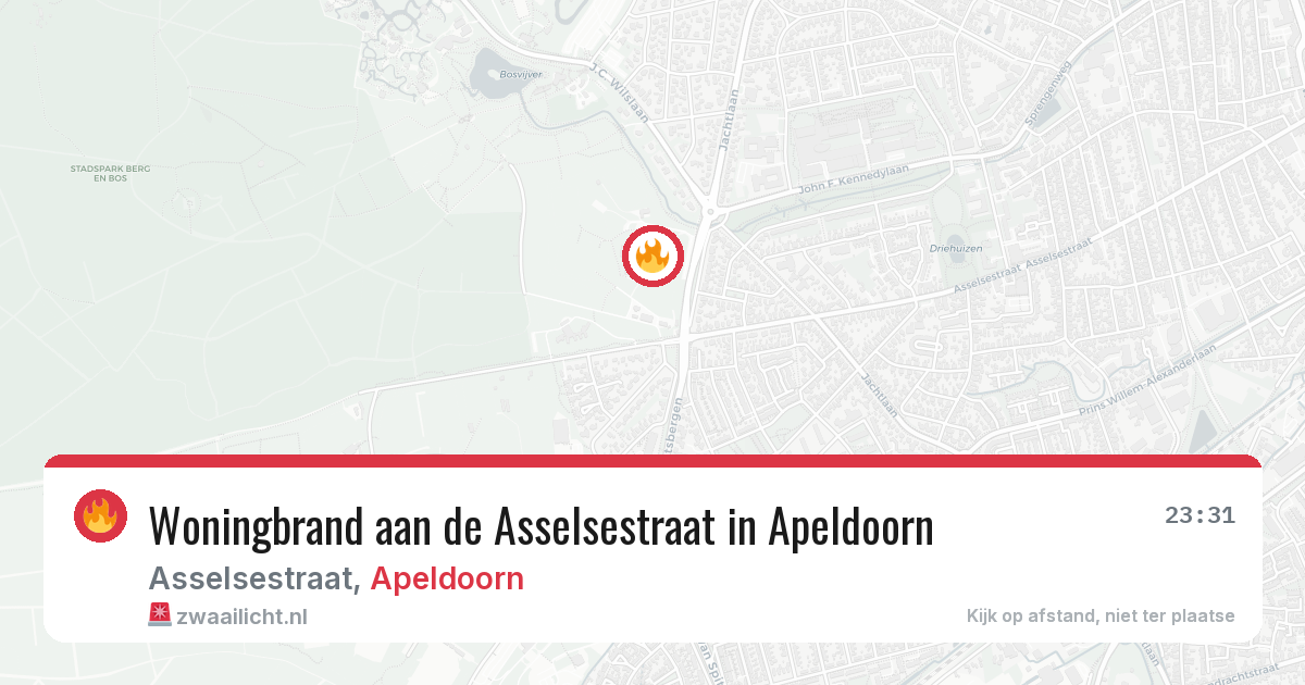 Woningbrand aan de Asselsestraat in Apeldoorn — 5 apr 2026