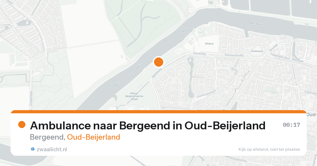 Ambulance naar Bergeend in Oud-Beijerland — 25 aug 2026
