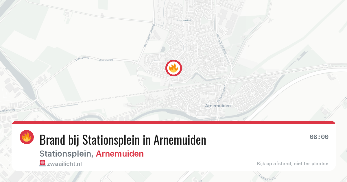 Brand bij Stationsplein in Arnemuiden — 29 jun 2026
