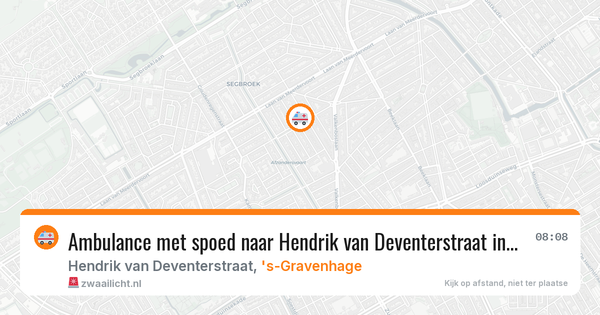 Ambulance met spoed naar Hendrik van Deventerstraat in 's-Gravenhage — 17 mei 2026
