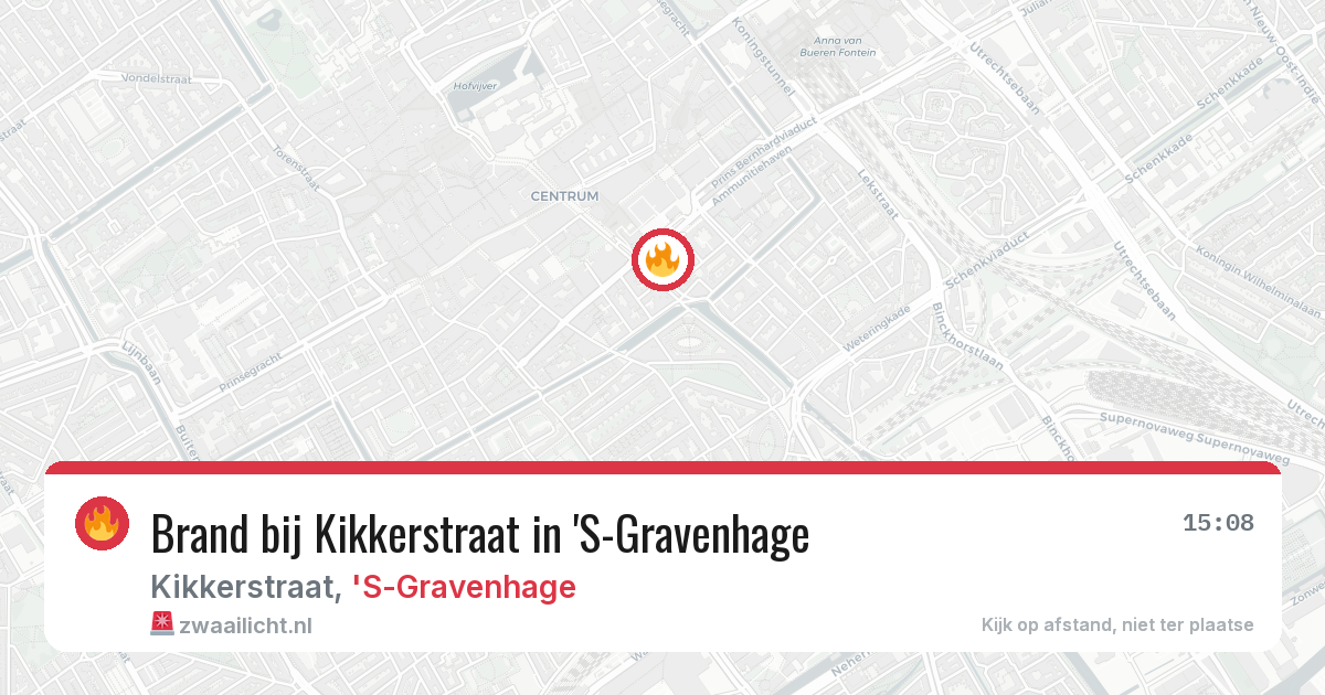 Brand bij Kikkerstraat in 'S-Gravenhage — 4 aug 2026