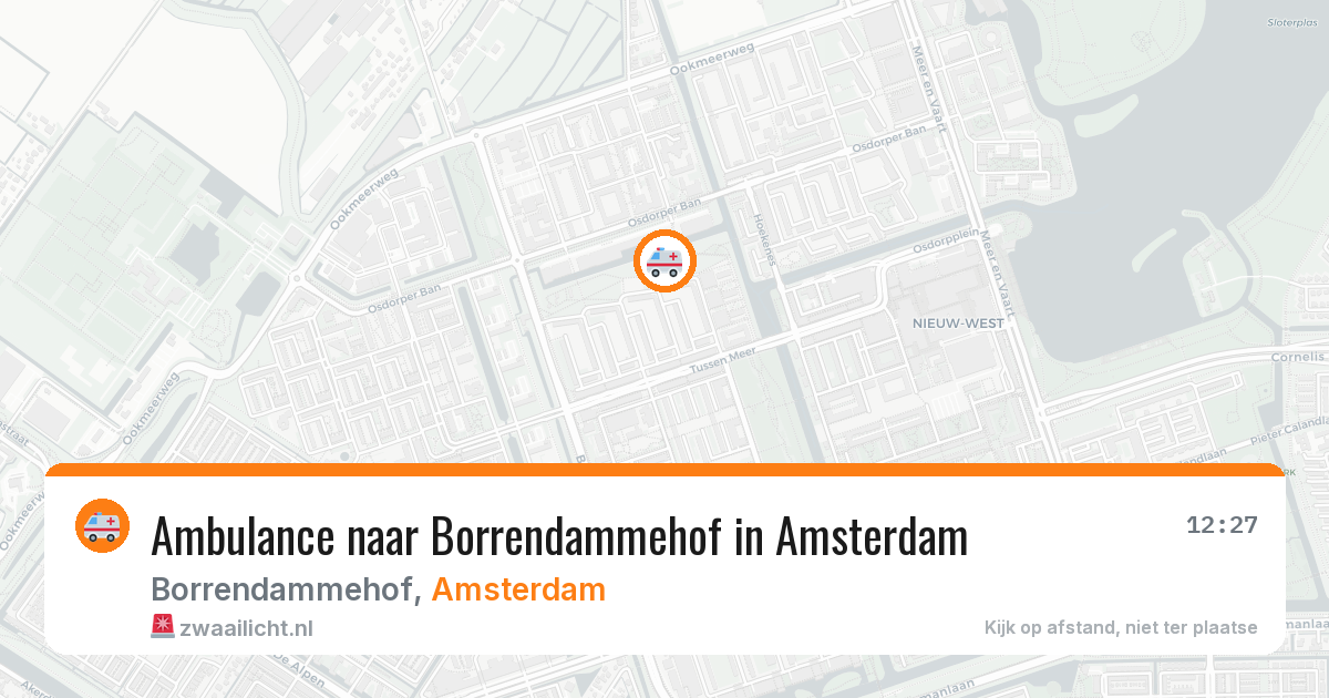 Ambulance naar Borrendammehof in Amsterdam — 20 apr 2026