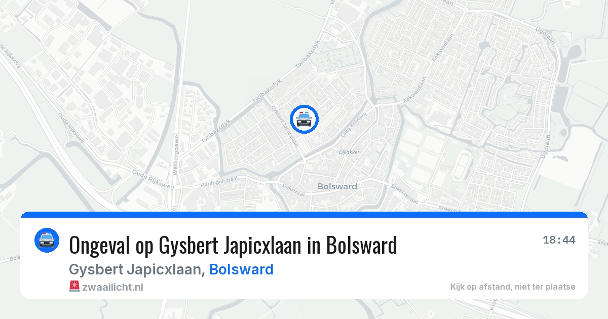 Ongeval op Gysbert Japicxlaan in Bolsward — 16 jan 2026