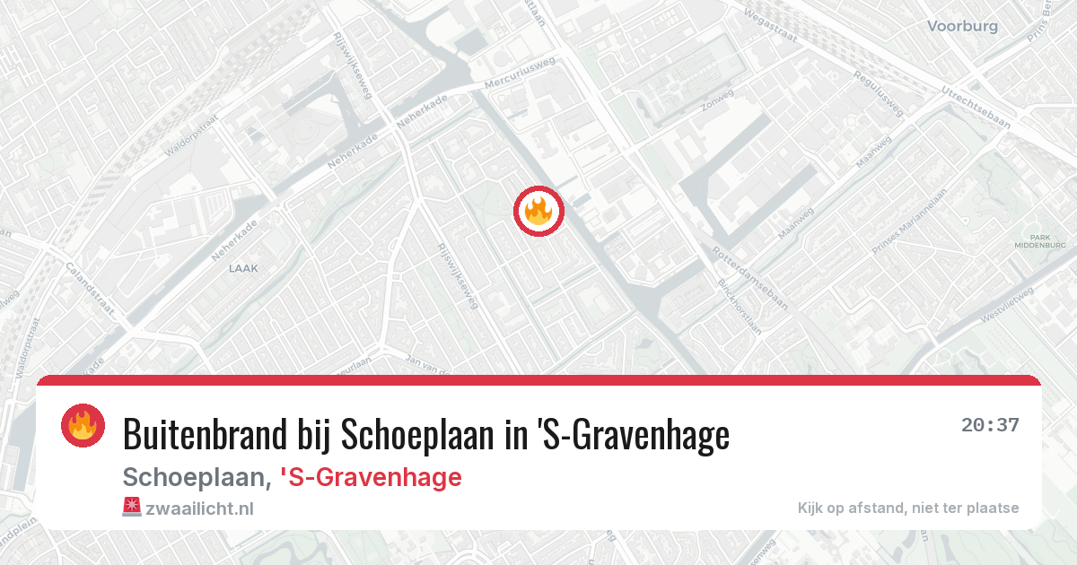 Buitenbrand bij Schoeplaan in 'S-Gravenhage — 2 aug 2026