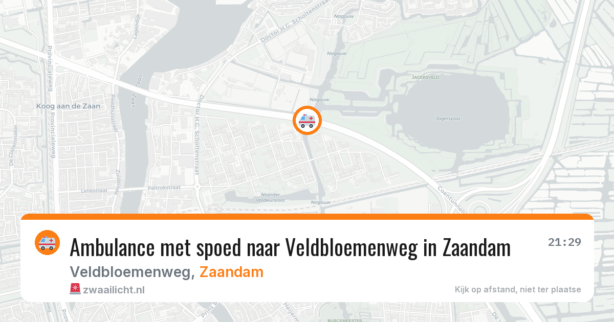 Ambulance met spoed naar Veldbloemenweg in Zaandam — 3 aug 2026