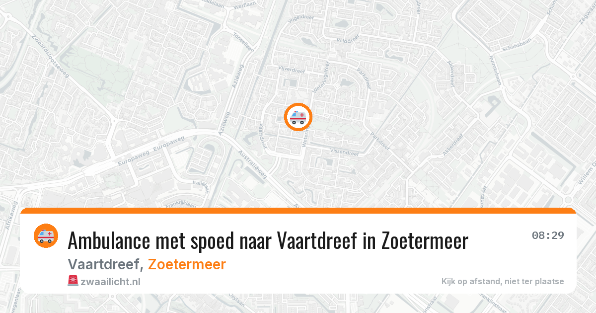 Ambulance met spoed naar Vaartdreef in Zoetermeer — 29 jun 2026