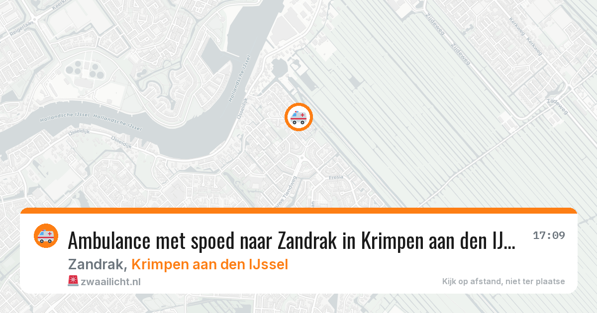 Ambulance met spoed naar Zandrak in Krimpen aan den IJssel — 28 mei 2026