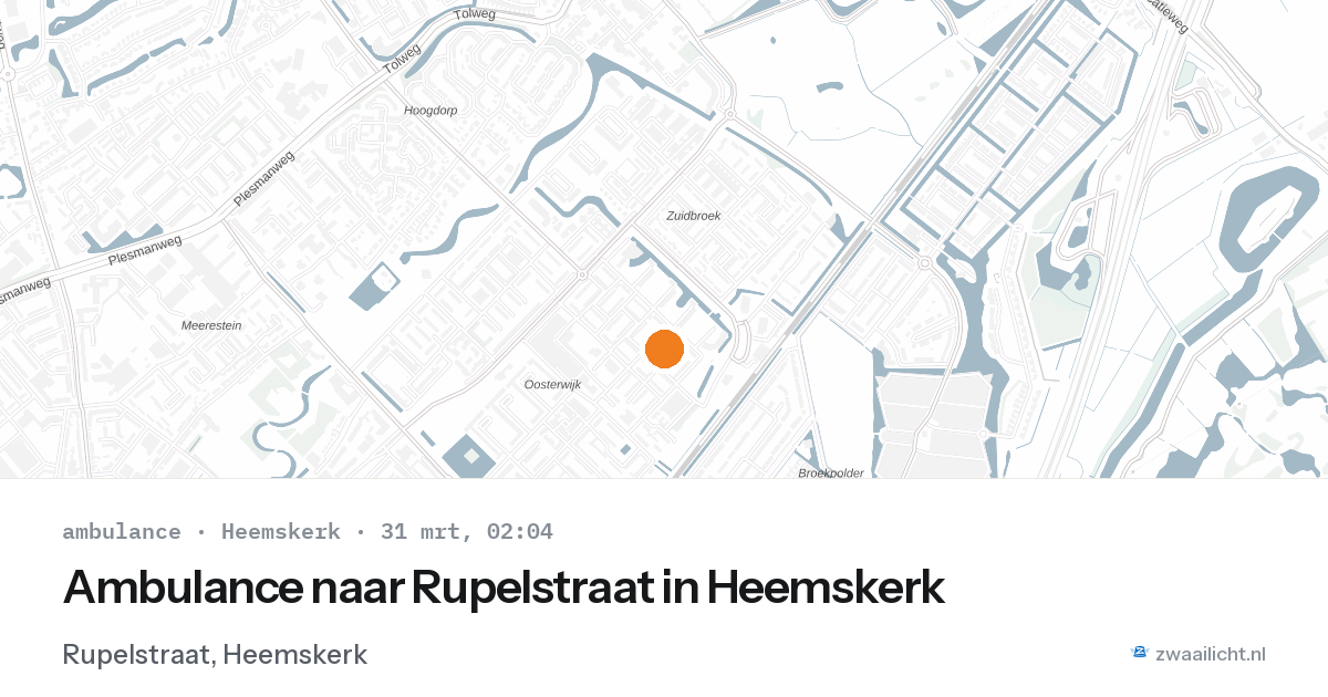 Ambulance naar Rupelstraat in Heemskerk — 31 mrt 2026