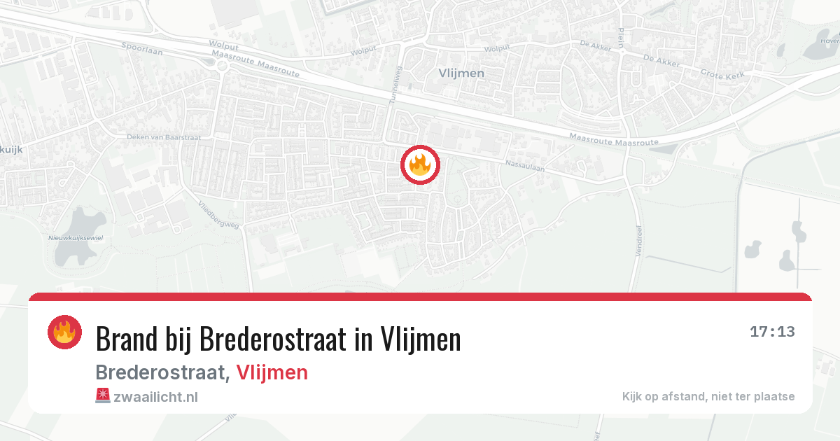 Brand bij Brederostraat in Vlijmen — 25 mei 2026