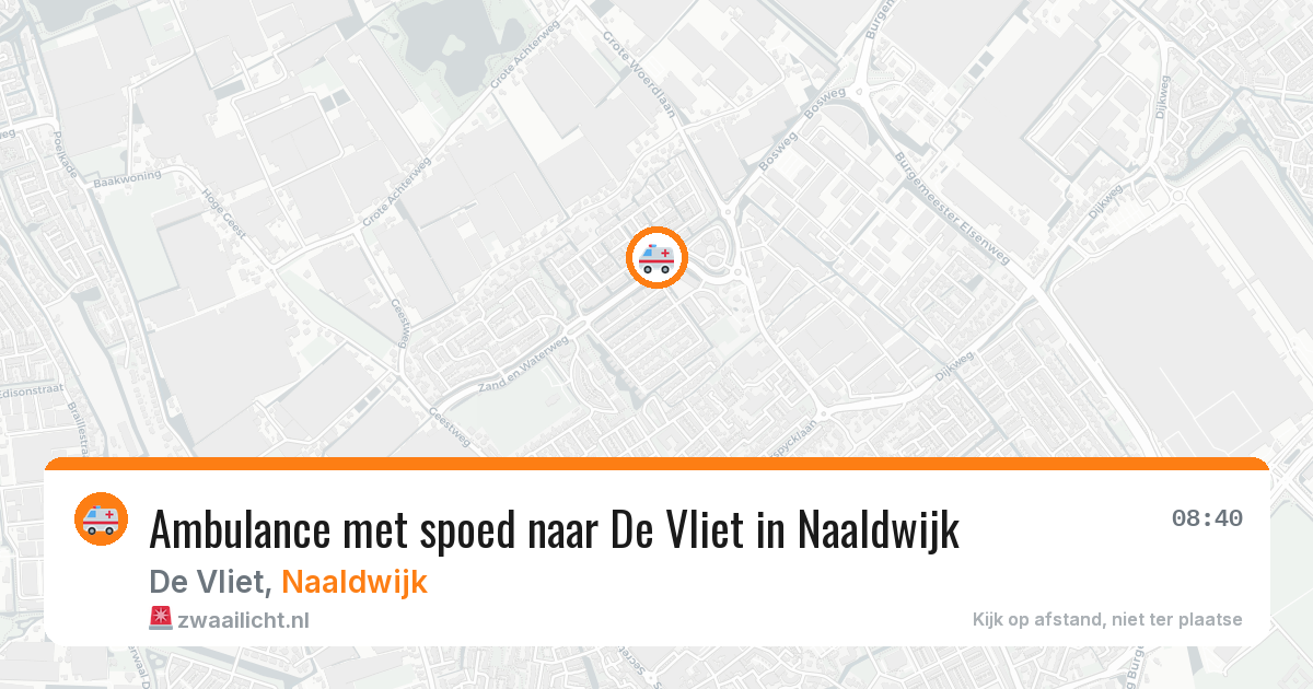 Ambulance met spoed naar De Vliet in Naaldwijk — 24 jun 2026