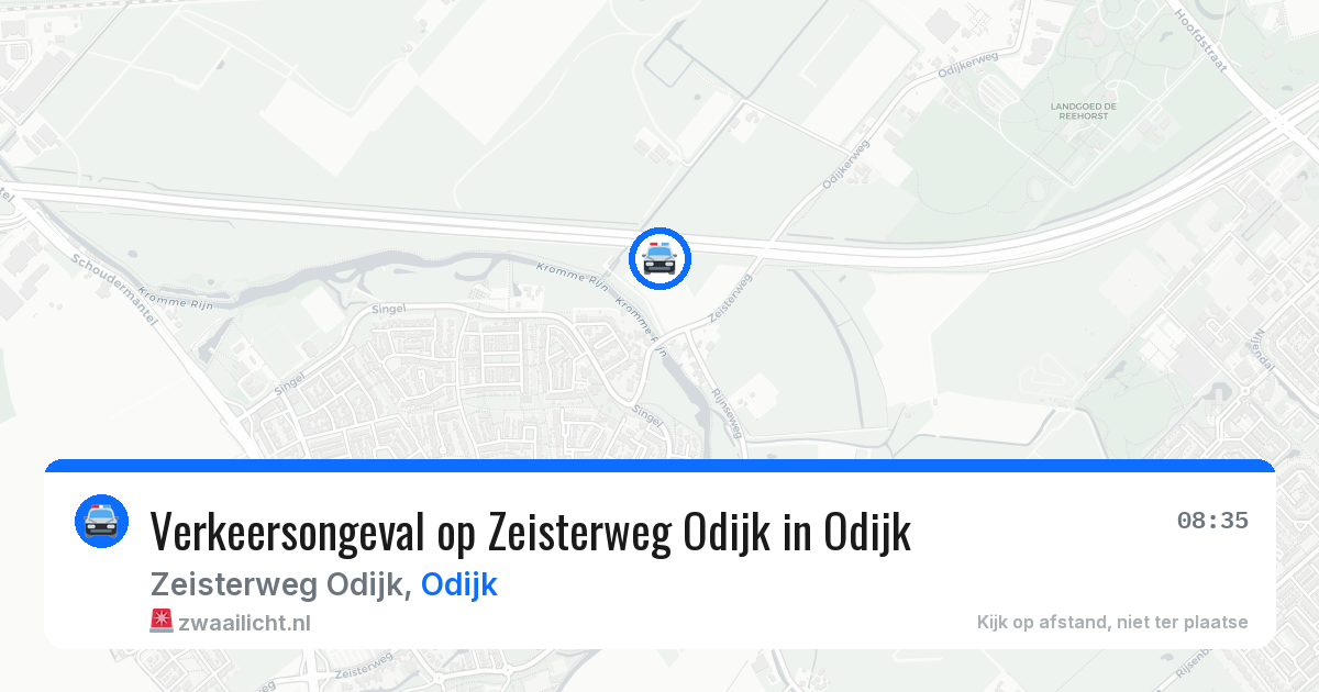 Verkeersongeval op Zeisterweg Odijk in Odijk — 1 jul 2026