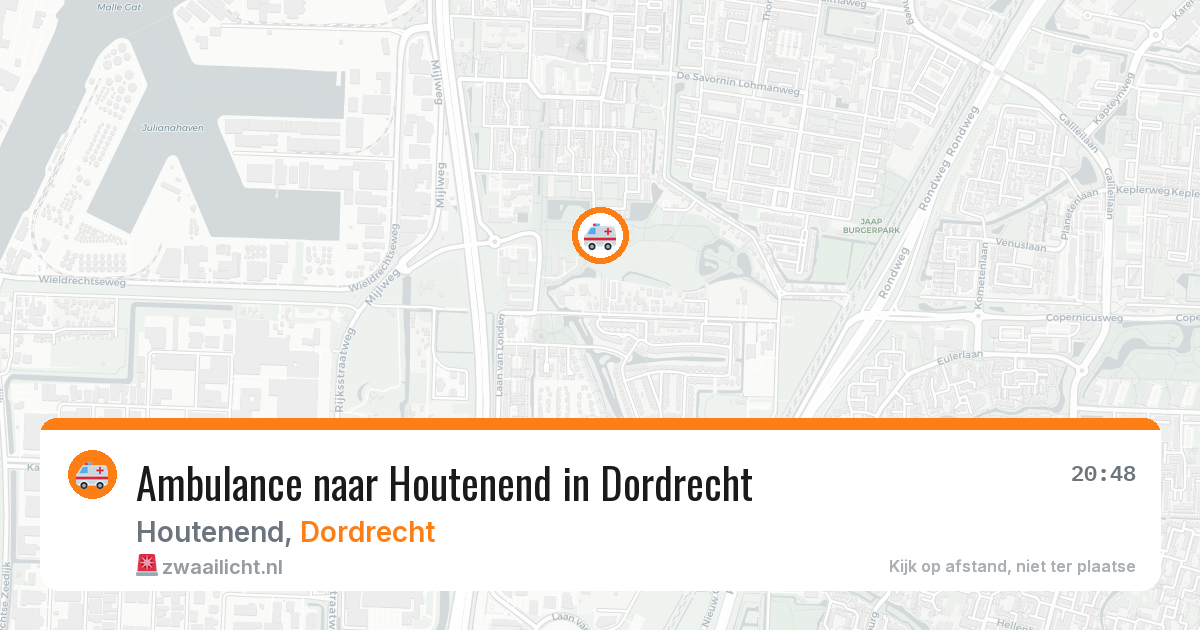 Ambulance naar Houtenend in Dordrecht — 26 jun 2026