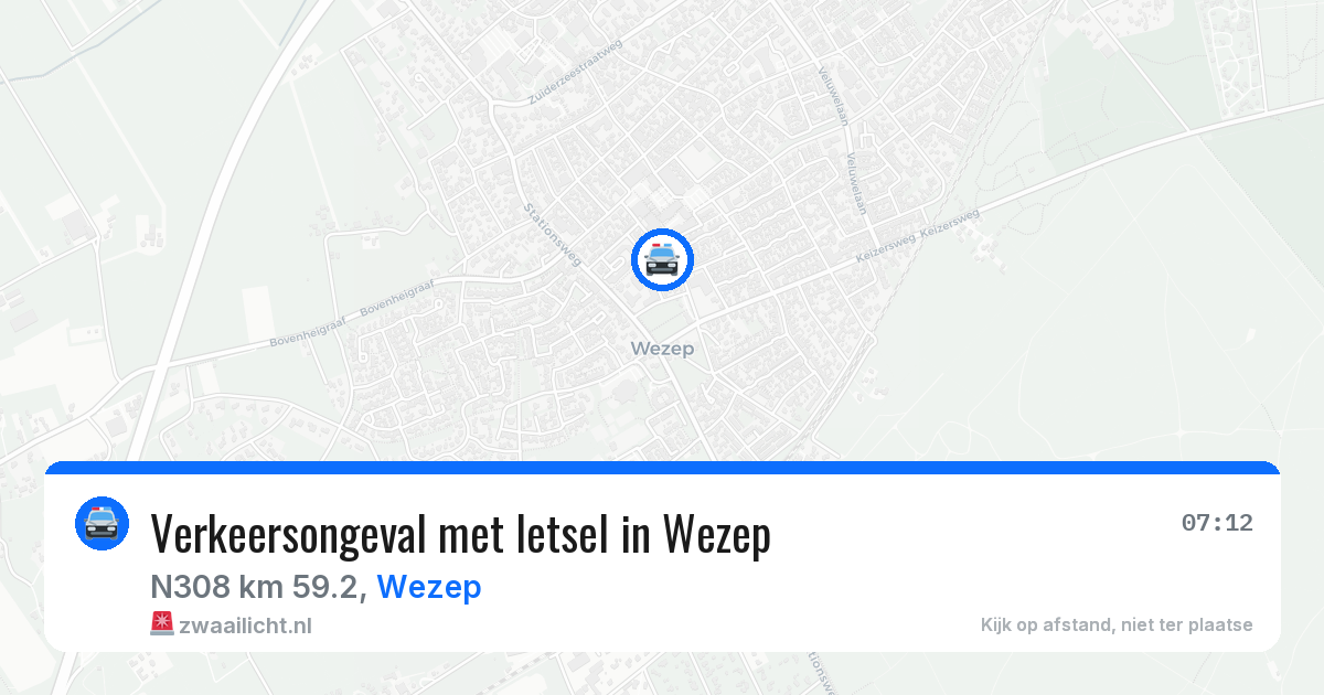 Verkeersongeval met letsel in Wezep — 1 jul 2026