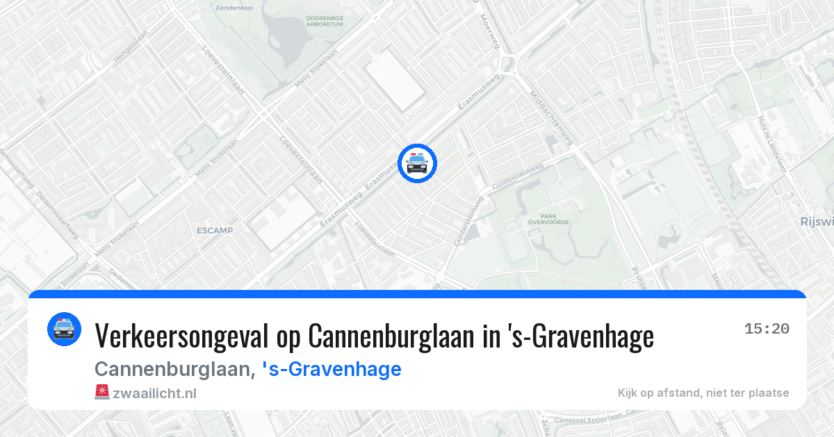 Verkeersongeval op Cannenburglaan in 's-Gravenhage — 11 mrt 2026