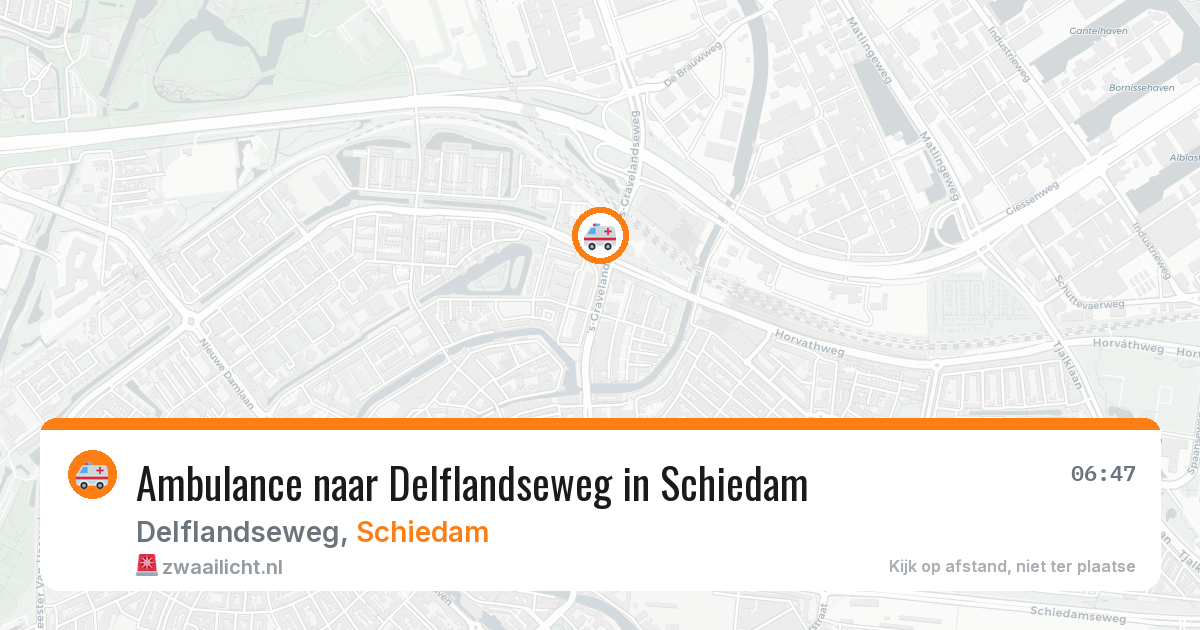 Ambulance naar Delflandseweg in Schiedam — 7 jun 2026
