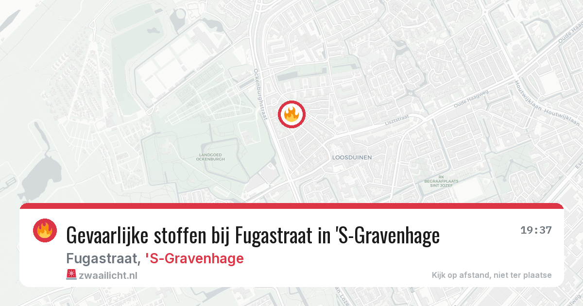 Gevaarlijke stoffen bij Fugastraat in 'S-Gravenhage — 23 jun 2026