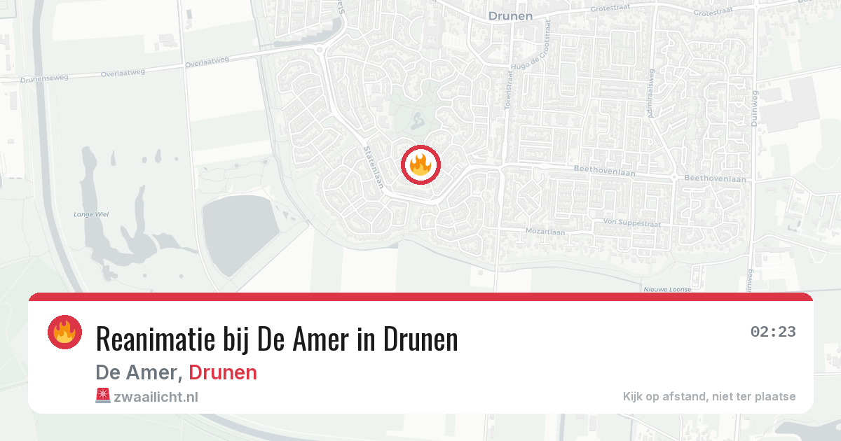 Reanimatie bij De Amer in Drunen — 9 mrt 2026
