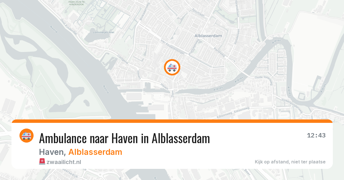 Ambulance naar Haven in Alblasserdam — 29 jan 2026