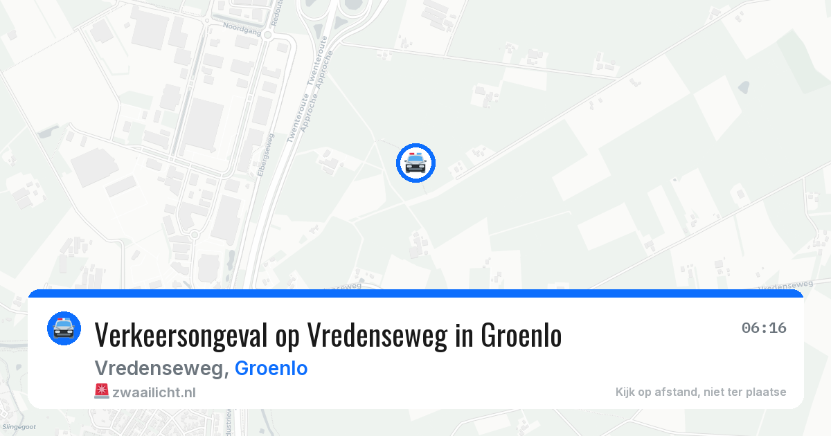 Verkeersongeval op Vredenseweg in Groenlo — 17 mrt 2026