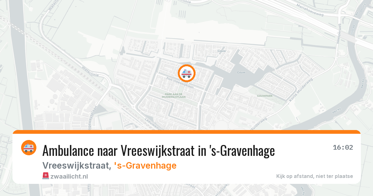 Ambulance naar Vreeswijkstraat in 's-Gravenhage — 19 mrt 2026