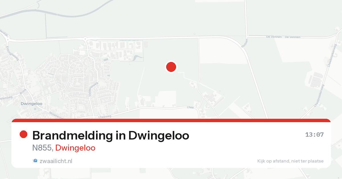 Brandmelding in Dwingeloo — 14 aug 2026