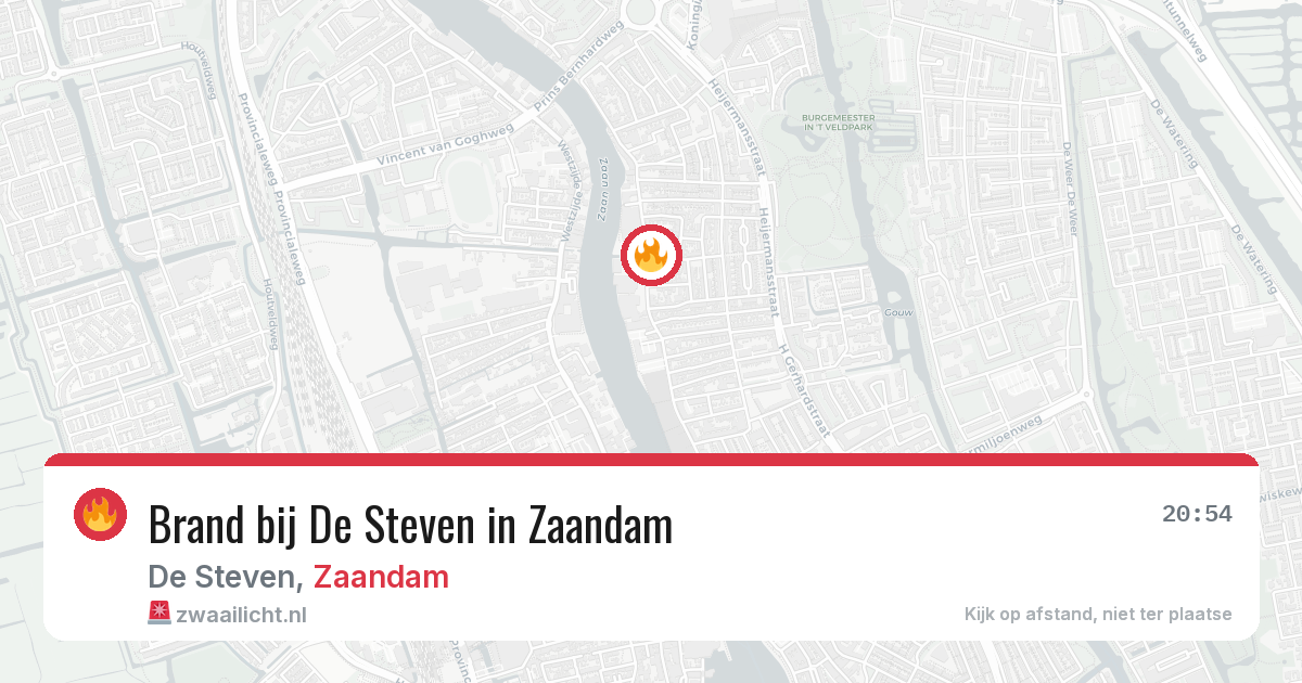 Brand bij De Steven in Zaandam — 12 feb 2026
