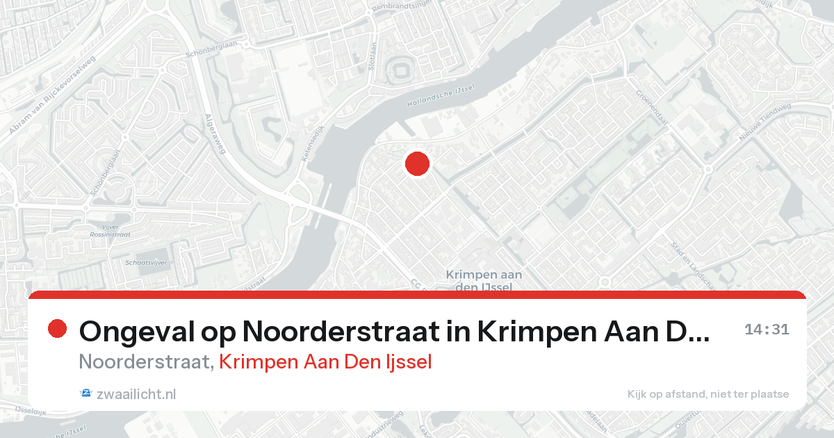 Ongeval op Noorderstraat in Krimpen Aan Den Ijssel — 22 aug 2026