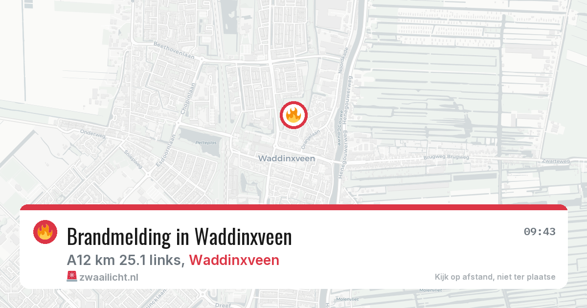 Brandmelding in Waddinxveen — 11 jun 2026