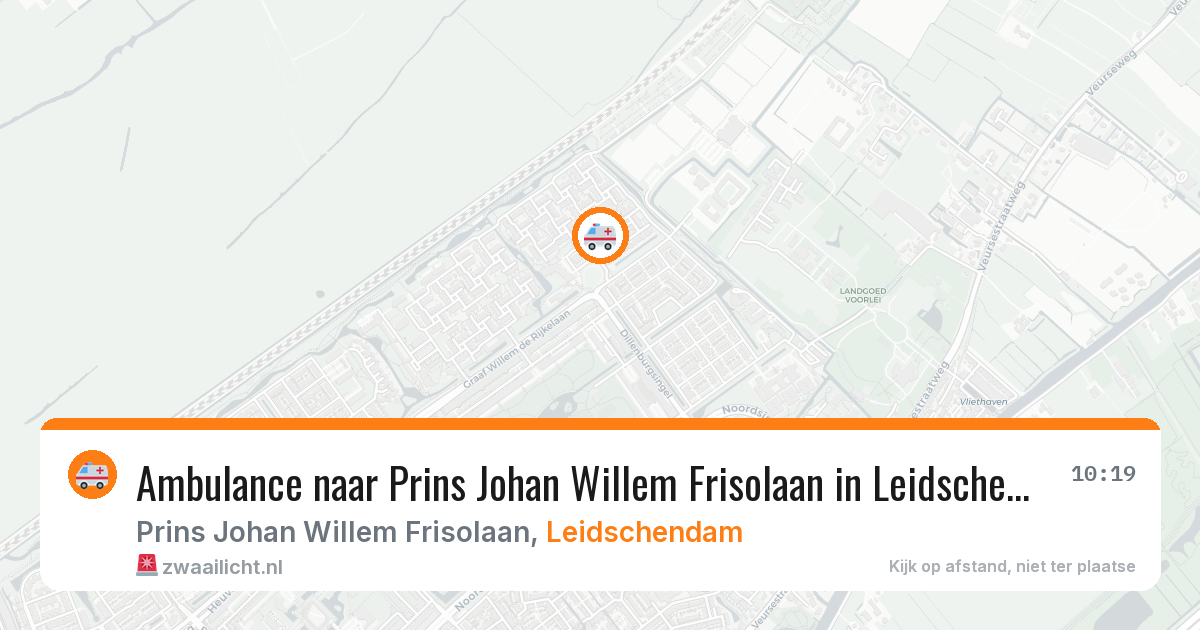 Ambulance naar Prins Johan Willem Frisolaan in Leidschendam — 18 mei 2026