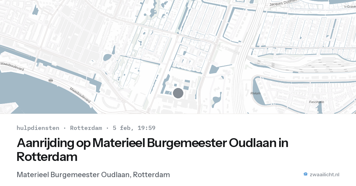 Aanrijding op Materieel Burgemeester Oudlaan in Rotterdam — 5 feb 2026