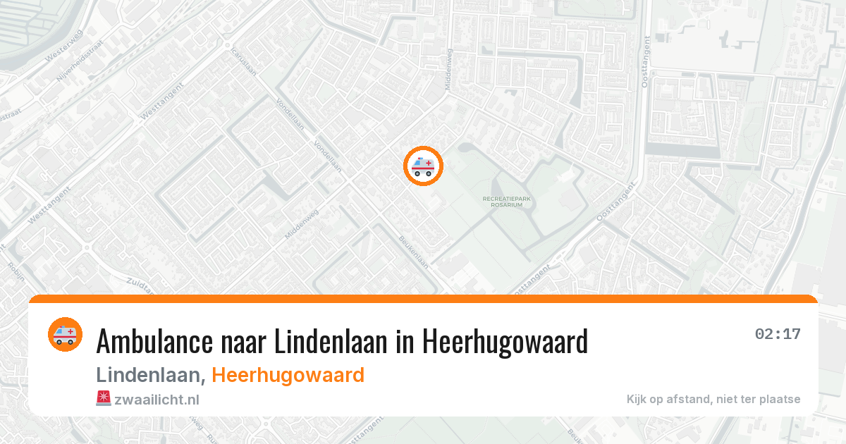 Ambulance naar Lindenlaan in Heerhugowaard — 26 mrt 2026