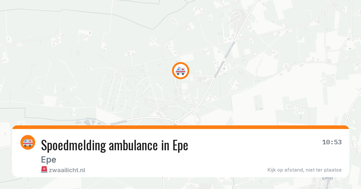 Spoedmelding ambulance in Epe — 13 aug 2026
