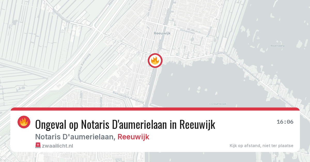 Ongeval op Notaris D'aumerielaan in Reeuwijk — 23 mei 2026