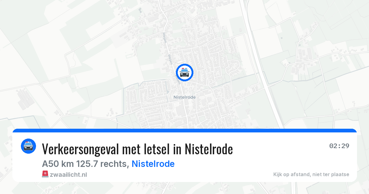 Verkeersongeval met letsel in Nistelrode — 15 mrt 2026