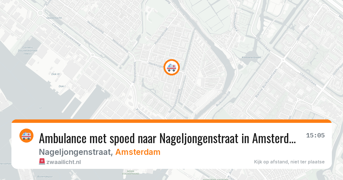 Ambulance met spoed naar Nageljongenstraat in Amsterdam — 20 mrt 2026
