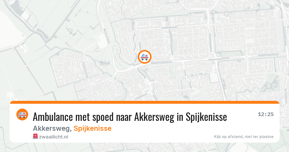 Ambulance met spoed naar Akkersweg in Spijkenisse — 28 jun 2026