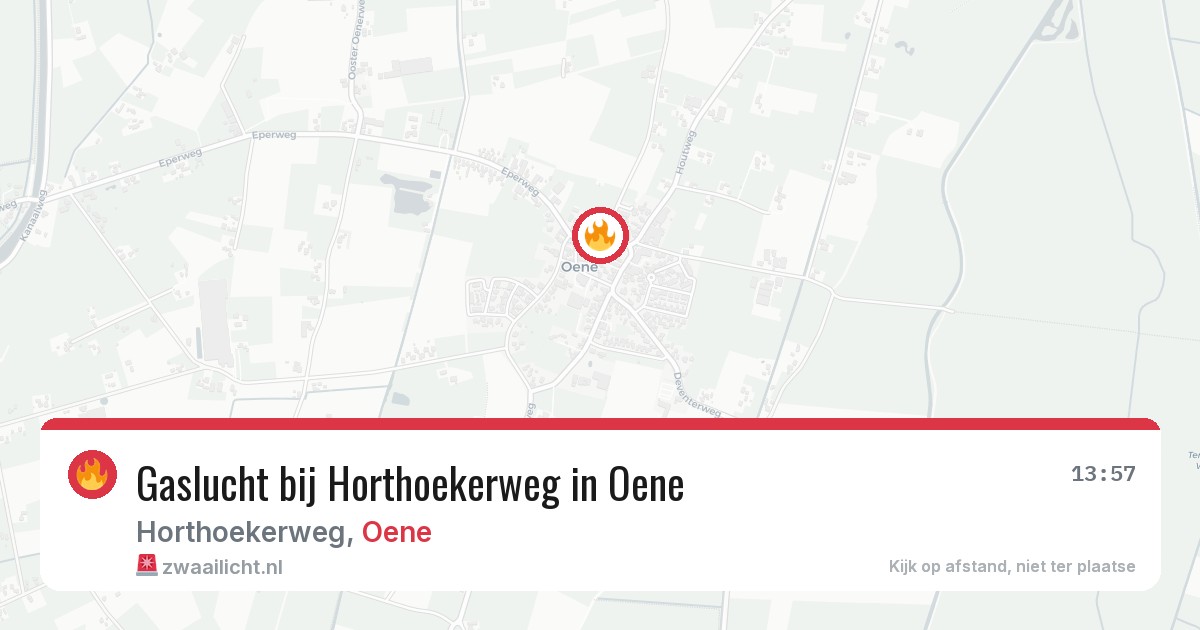 Gaslucht bij Horthoekerweg in Oene — 23 jul 2026