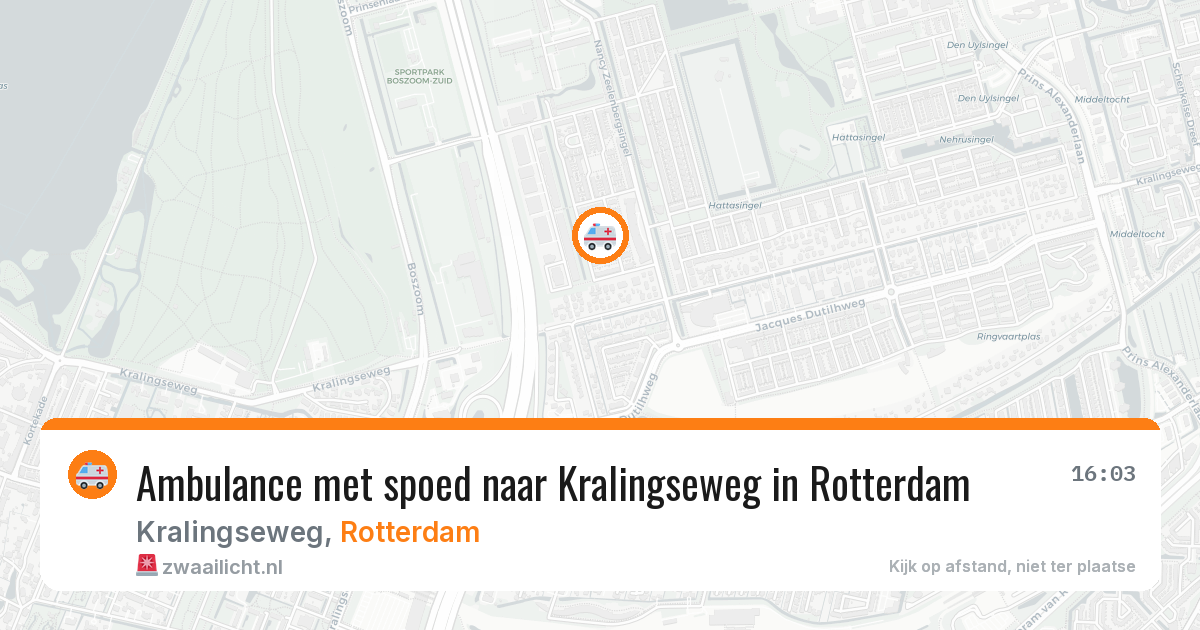 Ambulance met spoed naar Kralingseweg in Rotterdam — 8 jul 2026