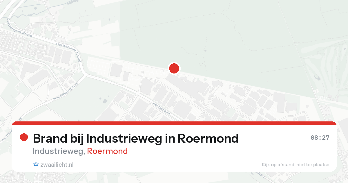 Brand bij Industrieweg in Roermond — 24 aug 2026