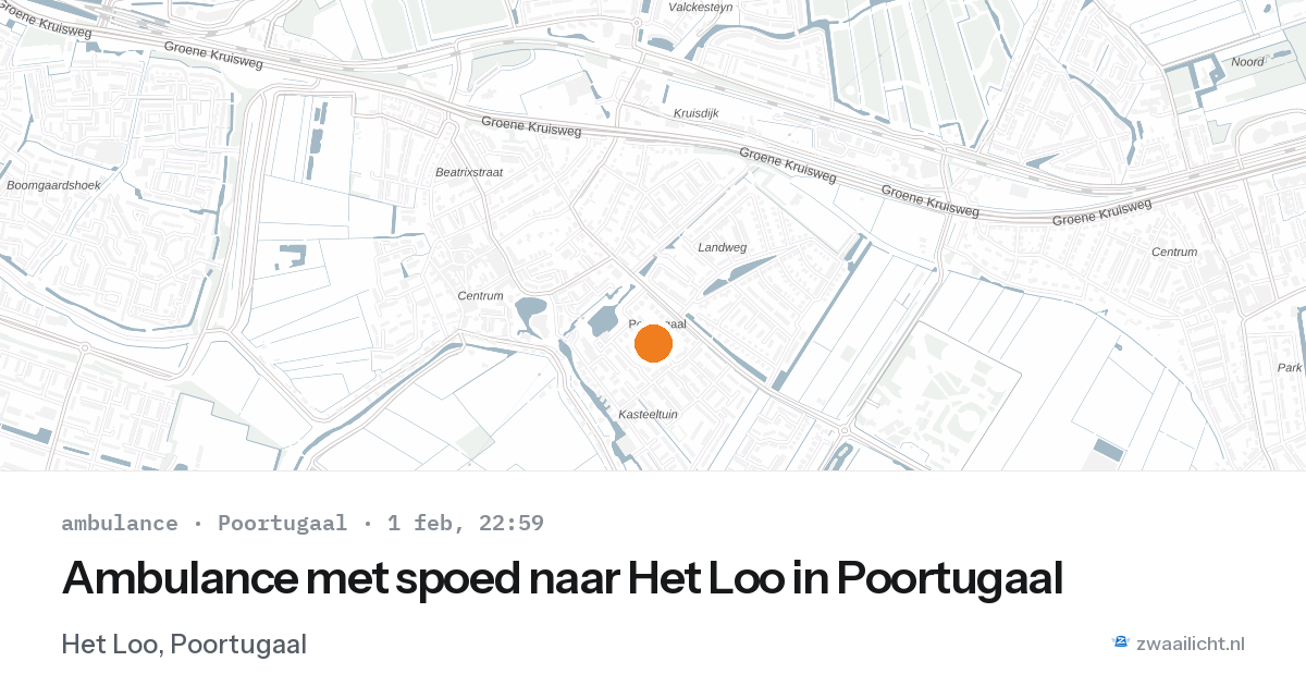 Ambulance met spoed naar Het Loo in Poortugaal — 1 feb 2026