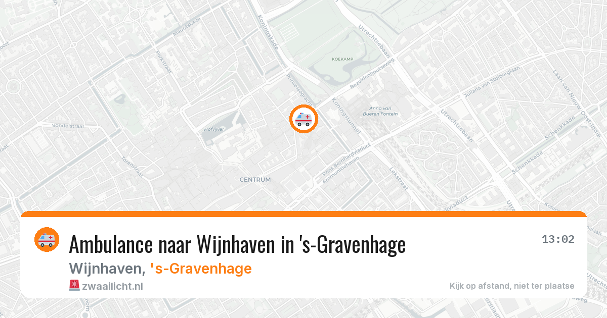Ambulance naar Wijnhaven in 's-Gravenhage — 14 jun 2026