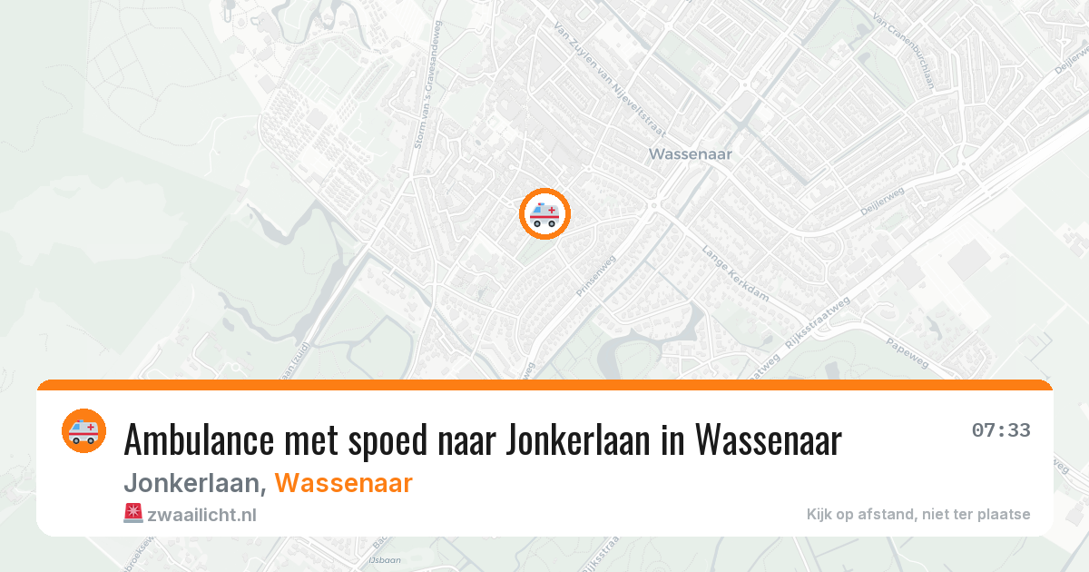 Ambulance met spoed naar Jonkerlaan in Wassenaar — 26 apr 2026