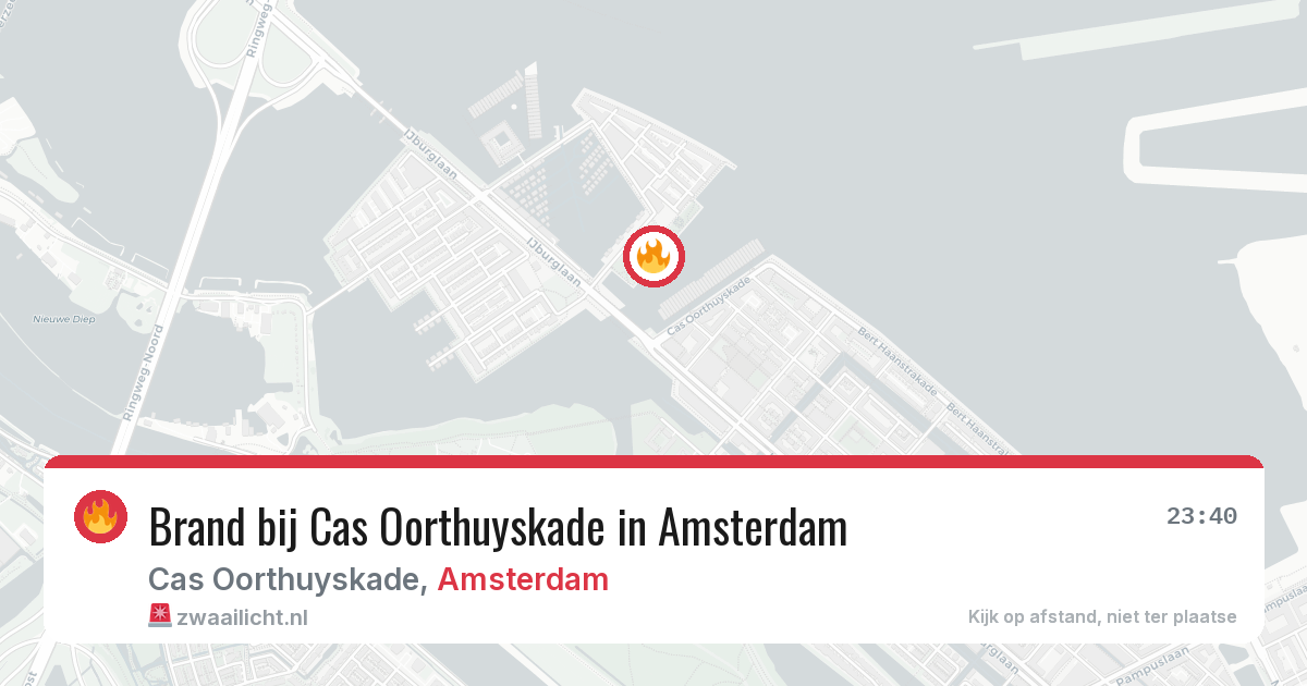 Brand bij Cas Oorthuyskade in Amsterdam — 4 jun 2026