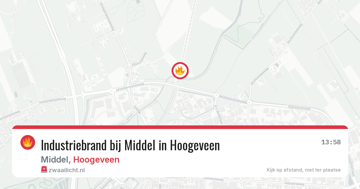 Industriebrand bij Middel in Hoogeveen — 17 jun 2026