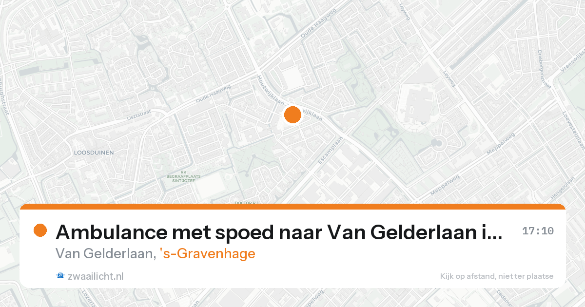 Ambulance met spoed naar Van Gelderlaan in 's-Gravenhage — 16 aug 2026