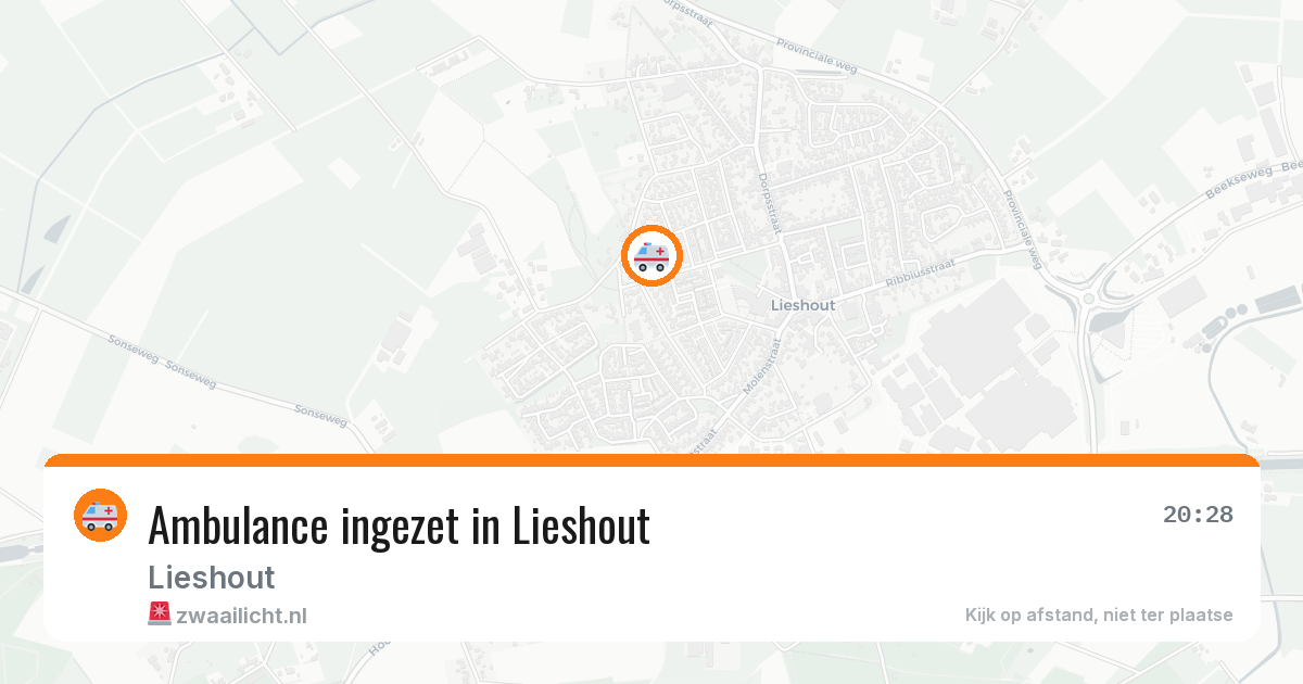 Ambulance ingezet in Lieshout — 11 aug 2026