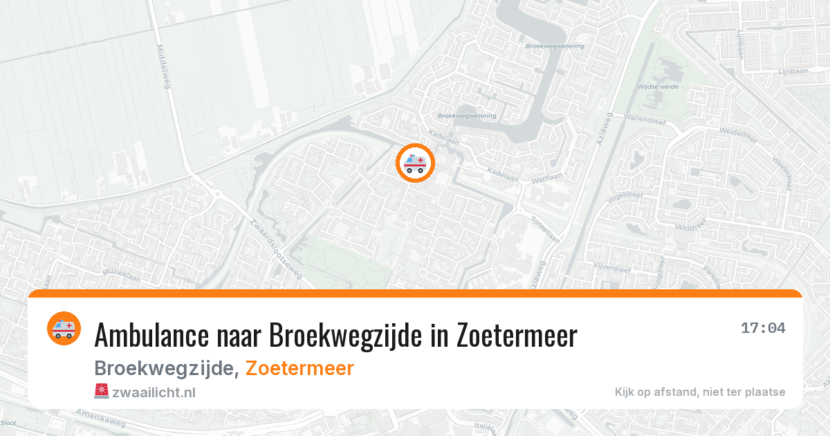 Ambulance naar Broekwegzijde in Zoetermeer — 31 jul 2026