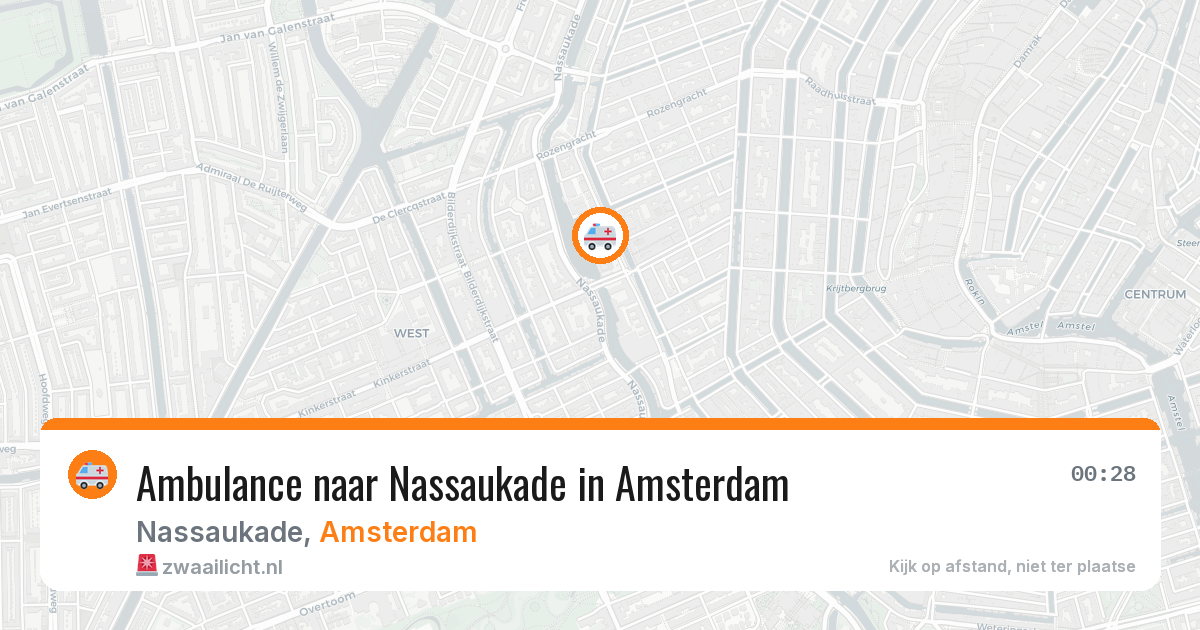 Ambulance naar Nassaukade in Amsterdam — 19 mrt 2026