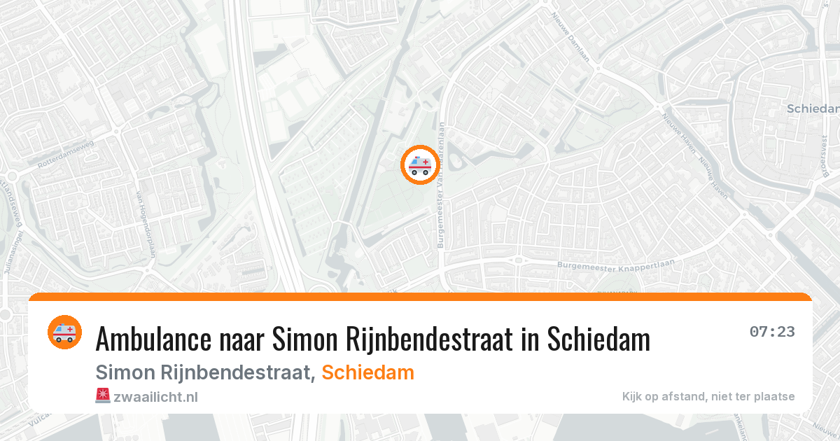 Ambulance naar Simon Rijnbendestraat in Schiedam — 27 mei 2026